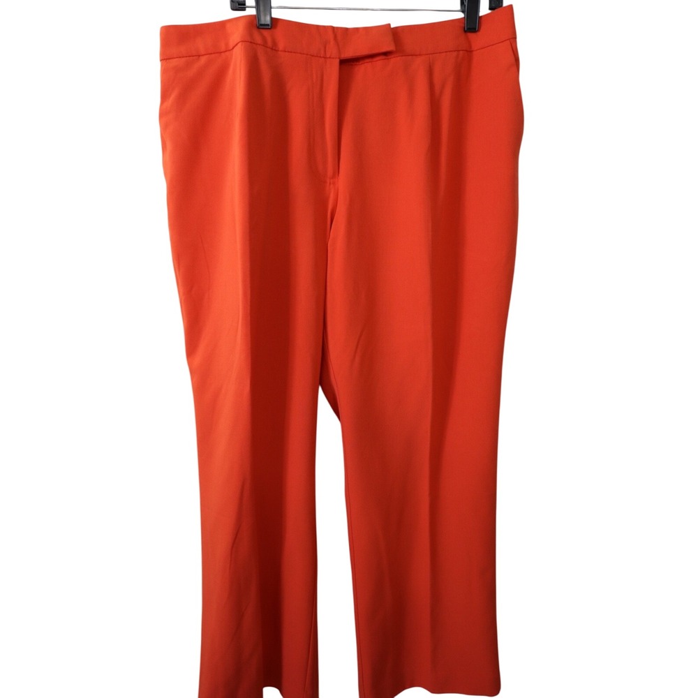 Jessica London Women's Dress Pants Size‎ 14 Red Pleated High Rise Lined